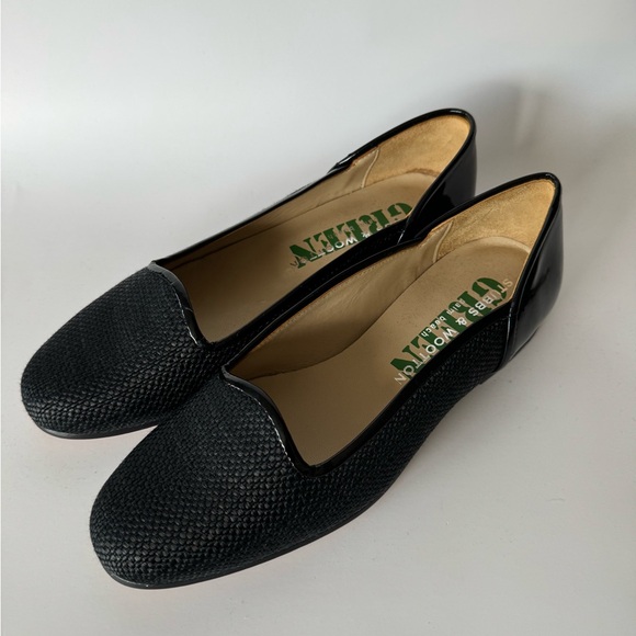 New Stubbs & Wooton Palm Beach slipper shoes sz 8.5 black and patent leather - Picture 3 of 9